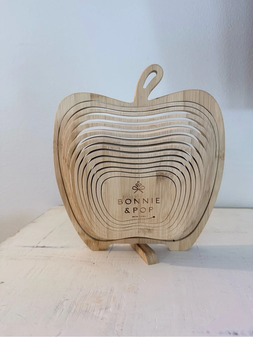 Natural Wood Apple Basket